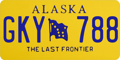AK license plate GKY788