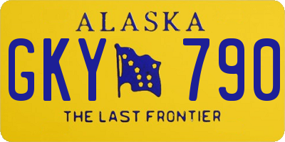 AK license plate GKY790