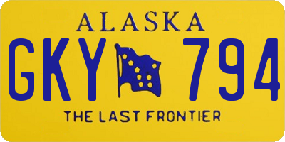 AK license plate GKY794