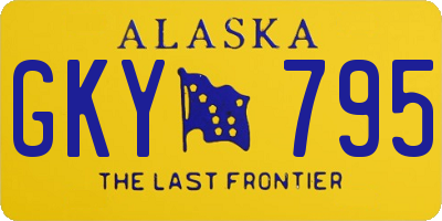 AK license plate GKY795