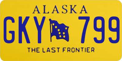 AK license plate GKY799