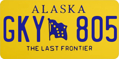 AK license plate GKY805