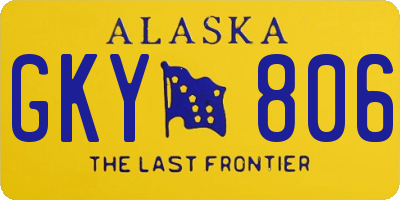 AK license plate GKY806