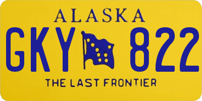 AK license plate GKY822
