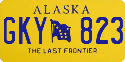 AK license plate GKY823