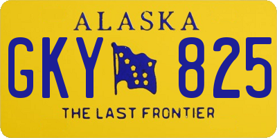 AK license plate GKY825