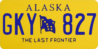 AK license plate GKY827