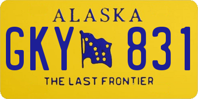 AK license plate GKY831