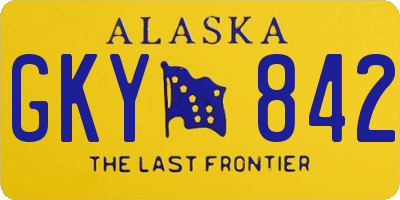 AK license plate GKY842