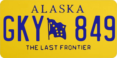 AK license plate GKY849