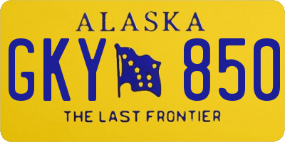 AK license plate GKY850