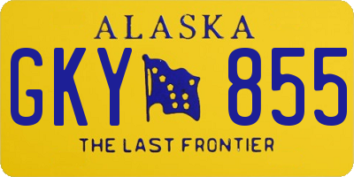 AK license plate GKY855