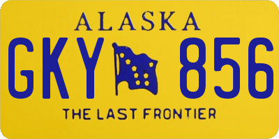 AK license plate GKY856