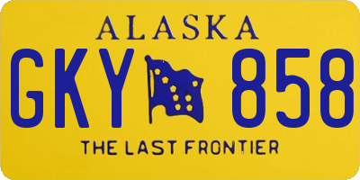 AK license plate GKY858
