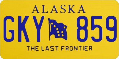 AK license plate GKY859