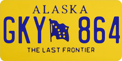 AK license plate GKY864