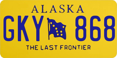 AK license plate GKY868