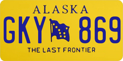 AK license plate GKY869