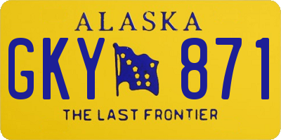AK license plate GKY871