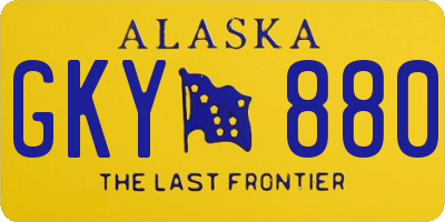 AK license plate GKY880