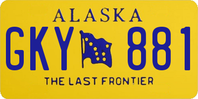 AK license plate GKY881