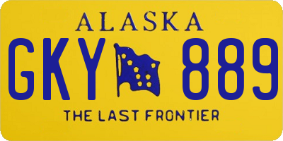 AK license plate GKY889