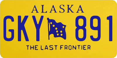 AK license plate GKY891