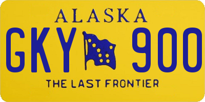 AK license plate GKY900