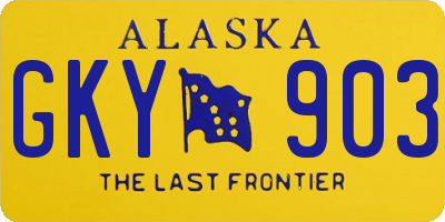 AK license plate GKY903