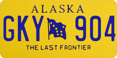 AK license plate GKY904