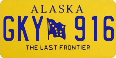 AK license plate GKY916