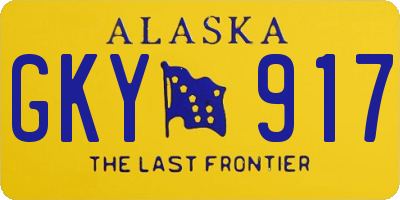 AK license plate GKY917