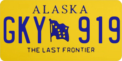 AK license plate GKY919