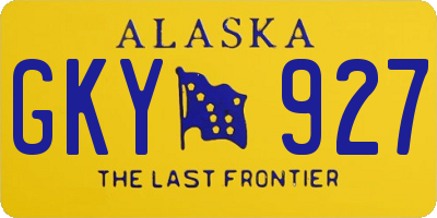 AK license plate GKY927