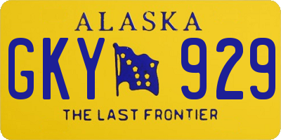 AK license plate GKY929