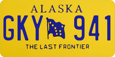 AK license plate GKY941