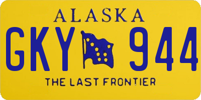 AK license plate GKY944