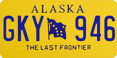 AK license plate GKY946