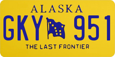 AK license plate GKY951