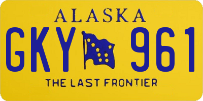 AK license plate GKY961