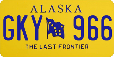 AK license plate GKY966