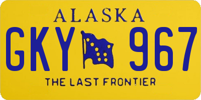 AK license plate GKY967