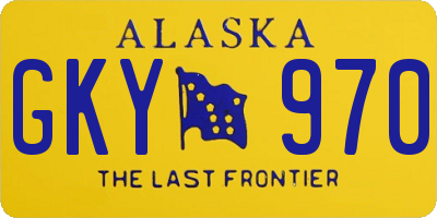 AK license plate GKY970