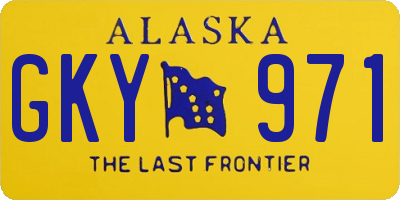 AK license plate GKY971