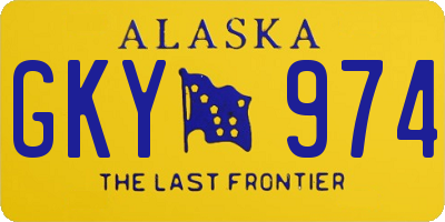 AK license plate GKY974