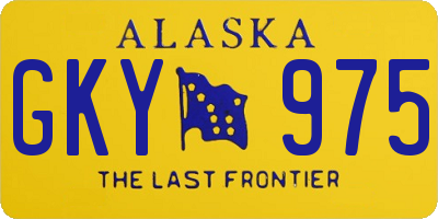 AK license plate GKY975