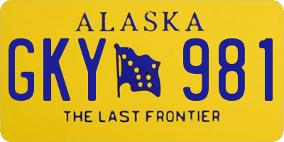 AK license plate GKY981