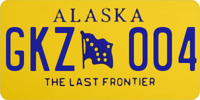 AK license plate GKZ004