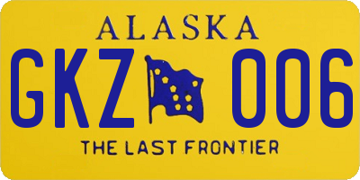 AK license plate GKZ006