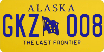 AK license plate GKZ008